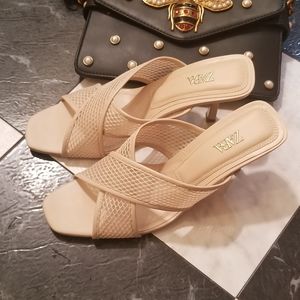 Zara Mesh Sandals. Nude Size 10